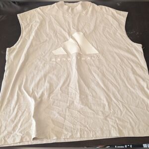 Adidas Basketball Sleeveless Tee in White